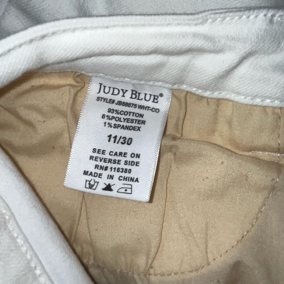 Women’s Judy Blue White Jeans Size 11/30: Skinny Leg - Picture 6 of 10